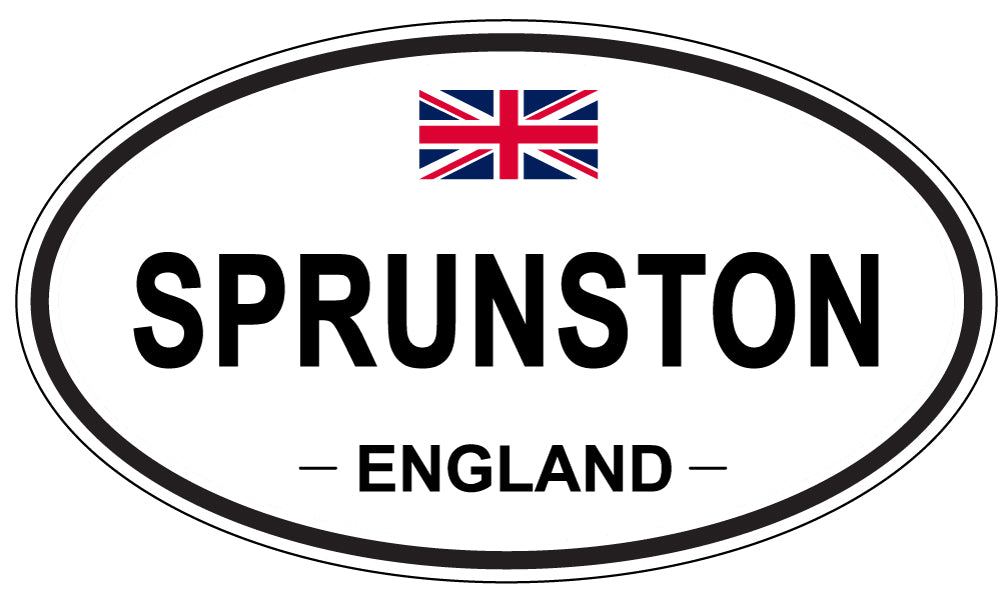 SPRUNSTON, ENGLAND - Oval Sticker