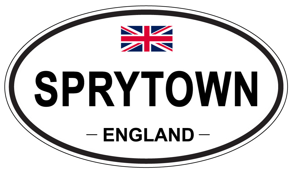SPRYTOWN, ENGLAND - Oval Sticker