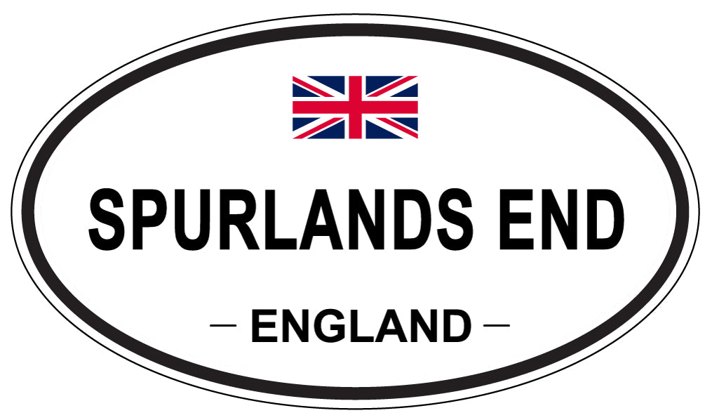 SPURLANDS END, ENGLAND - Oval Sticker