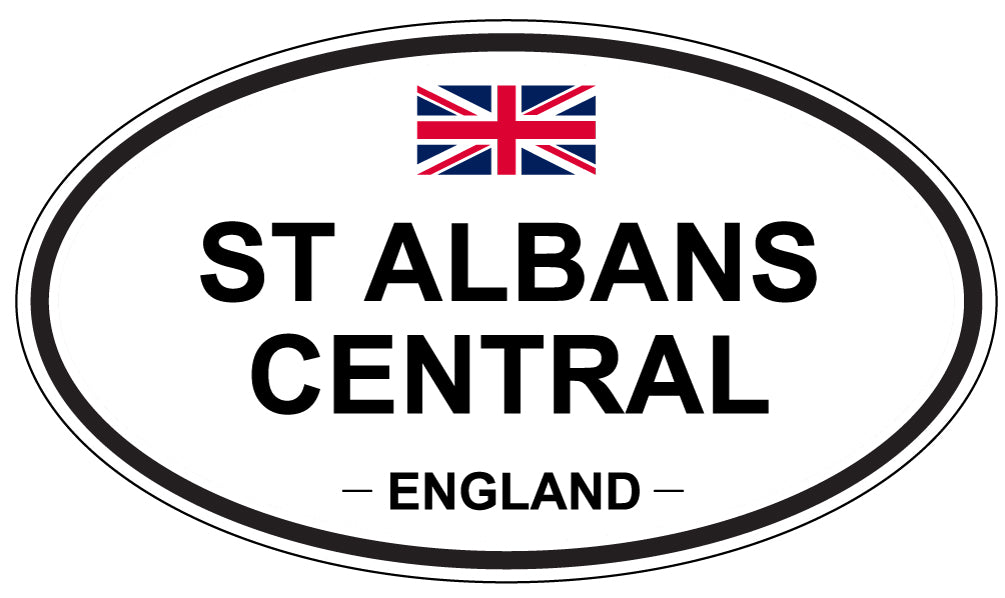ST ALBANS CENTRAL, ENGLAND - Oval Sticker
