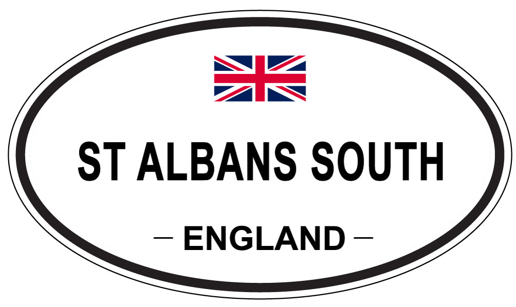 ST ALBANS SOUTH, ENGLAND - Oval Sticker