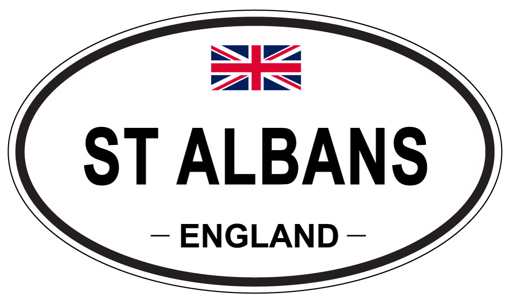 ST ALBANS, ENGLAND - Oval Sticker