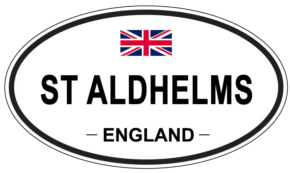 ST ALDHELMS, ENGLAND - Oval Sticker