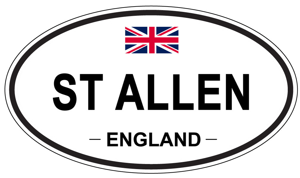 ST ALLEN, ENGLAND - Oval Sticker
