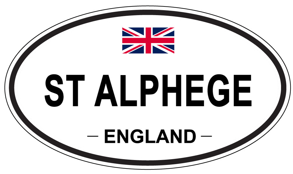 ST ALPHEGE, ENGLAND - Oval Sticker