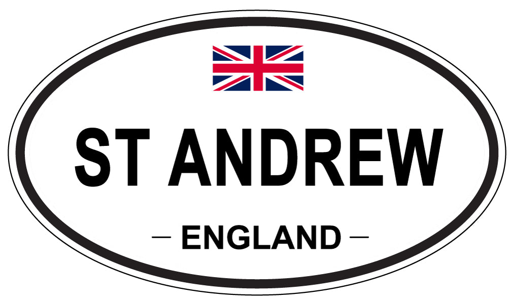 ST ANDREW, ENGLAND - Oval Sticker