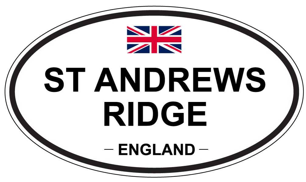 ST ANDREWS RIDGE, ENGLAND - Oval Sticker