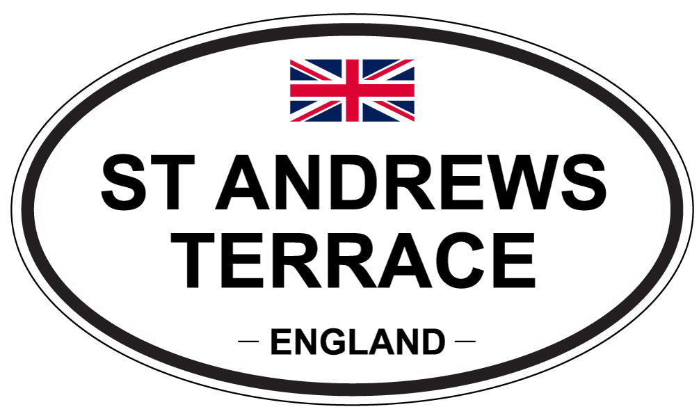 ST ANDREWS TERRACE, ENGLAND - Oval Sticker