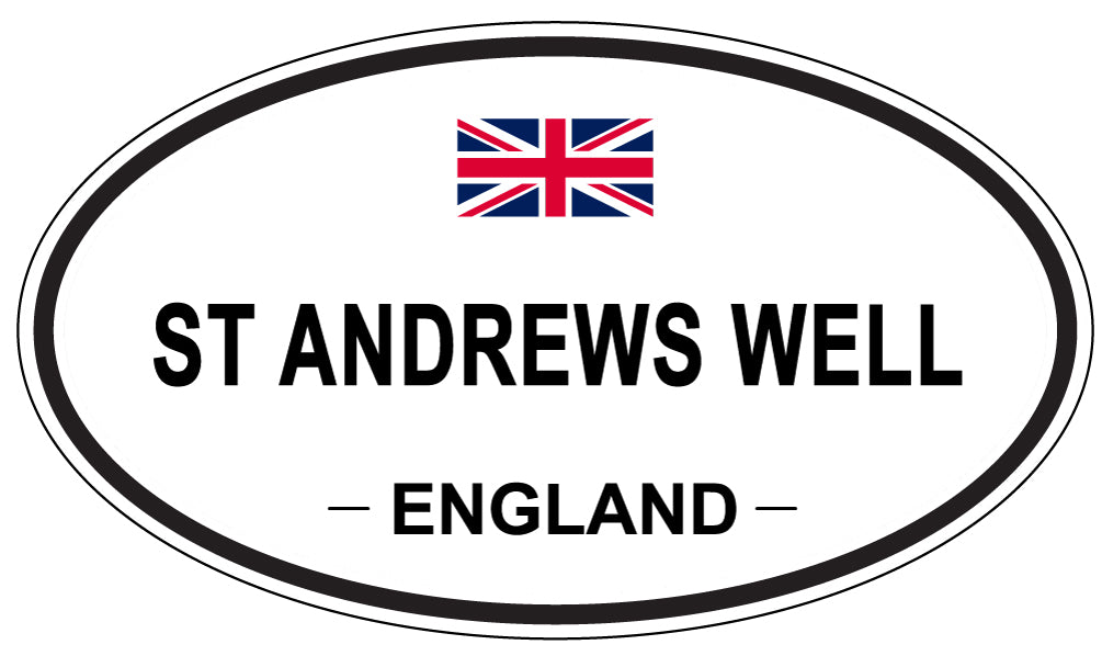 ST ANDREWS WELL, ENGLAND - Oval Sticker