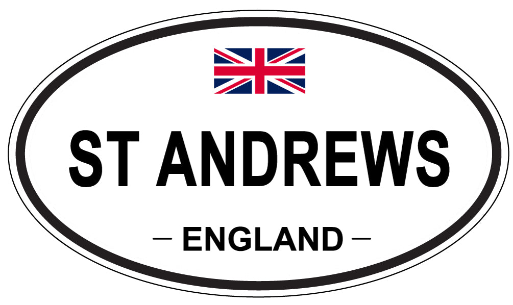 ST ANDREWS, ENGLAND - Oval Sticker