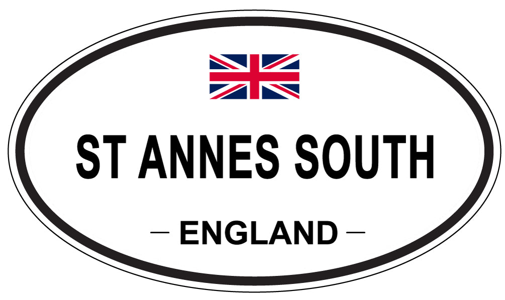 ST ANNES SOUTH, ENGLAND - Oval Sticker