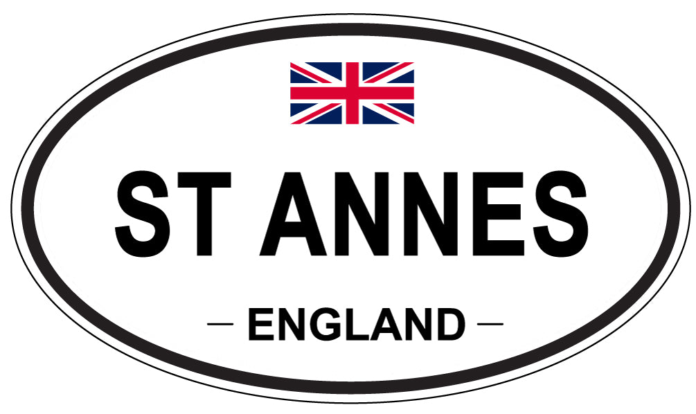 ST ANNES, ENGLAND - Oval Sticker