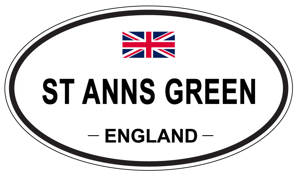 ST ANNS GREEN, ENGLAND - Oval Sticker