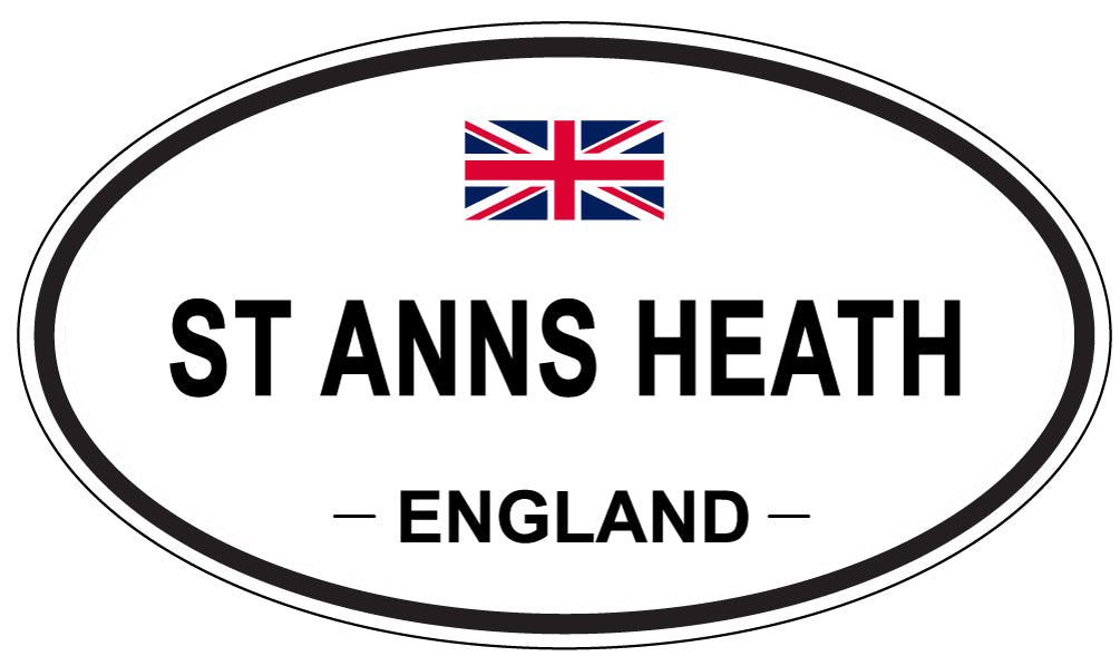 ST ANNS HEATH, ENGLAND - Oval Sticker