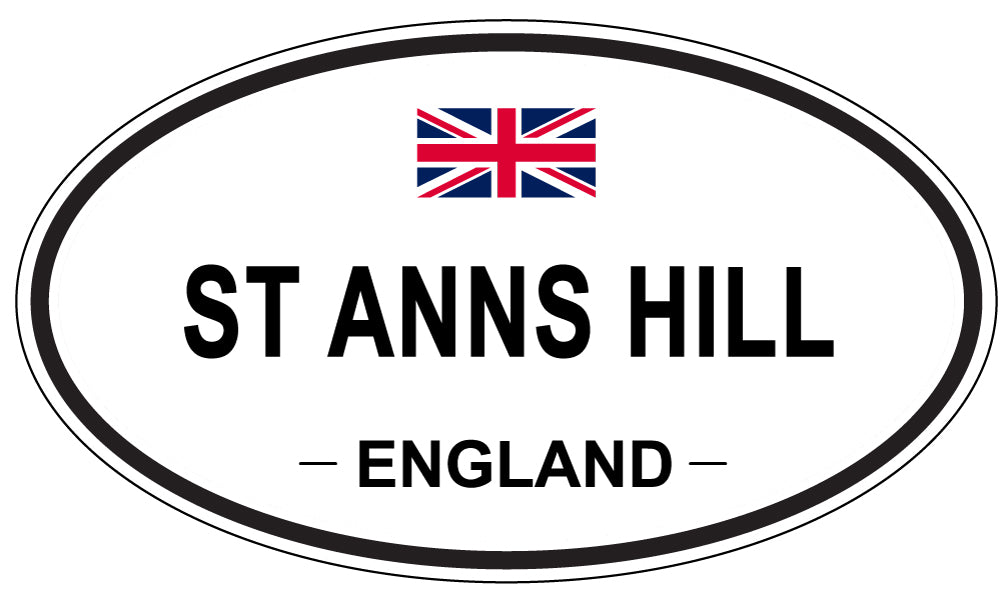 ST ANNS HILL, ENGLAND - Oval Sticker