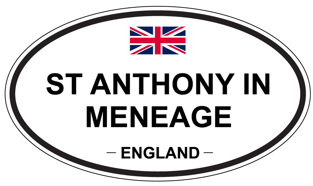 ST ANTHONY IN MENEAGE, ENGLAND - Oval Sticker
