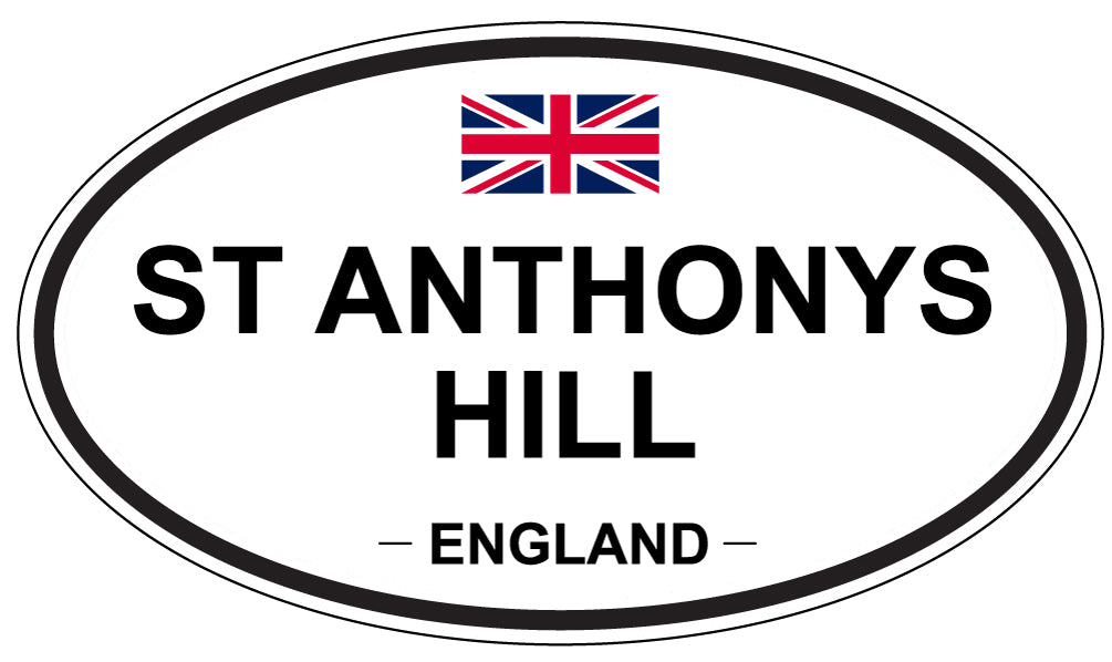 ST ANTHONYS HILL, ENGLAND - Oval Sticker