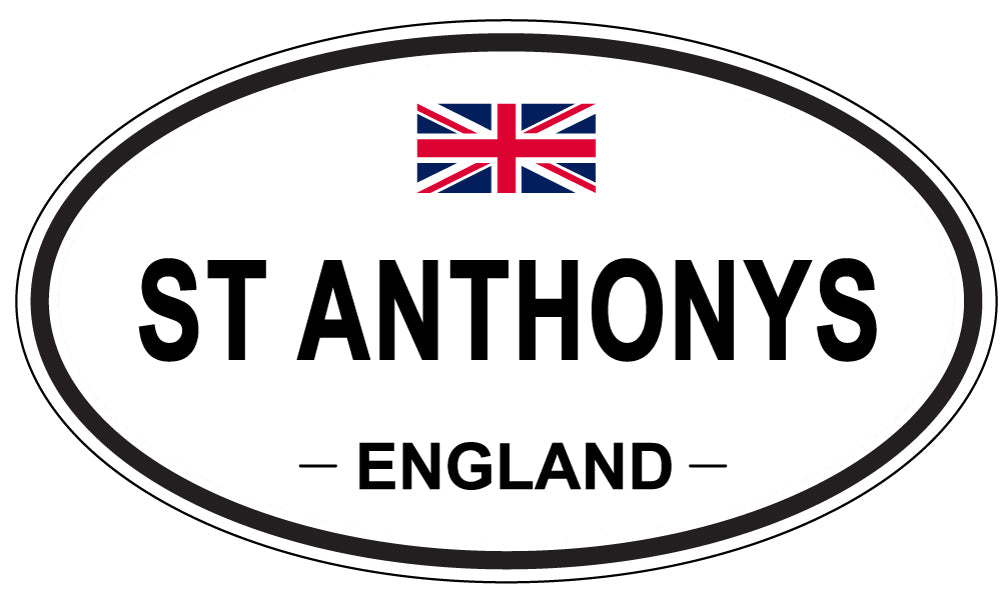 ST ANTHONYS, ENGLAND - Oval Sticker