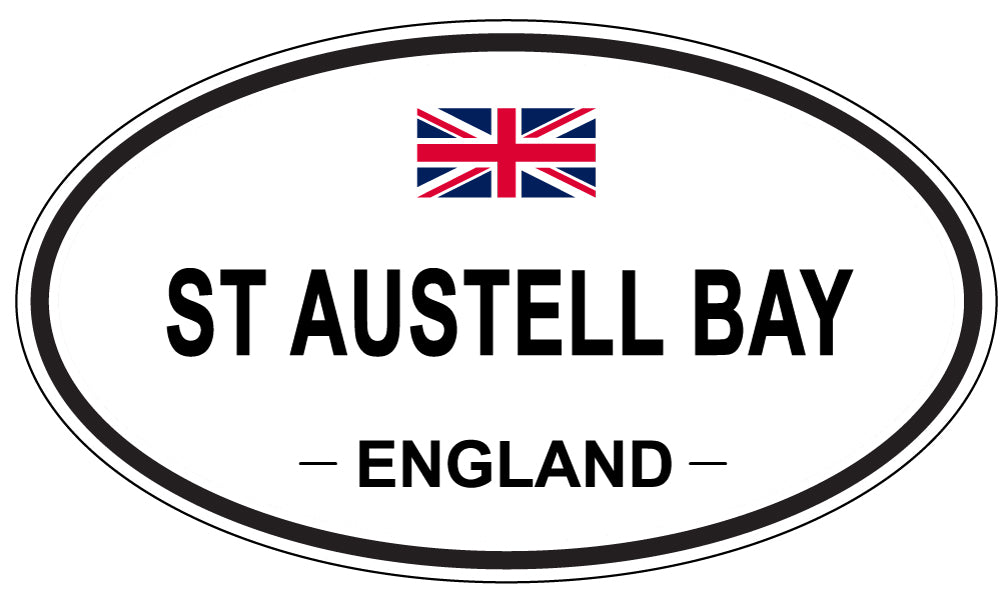 ST AUSTELL BAY, ENGLAND - Oval Sticker