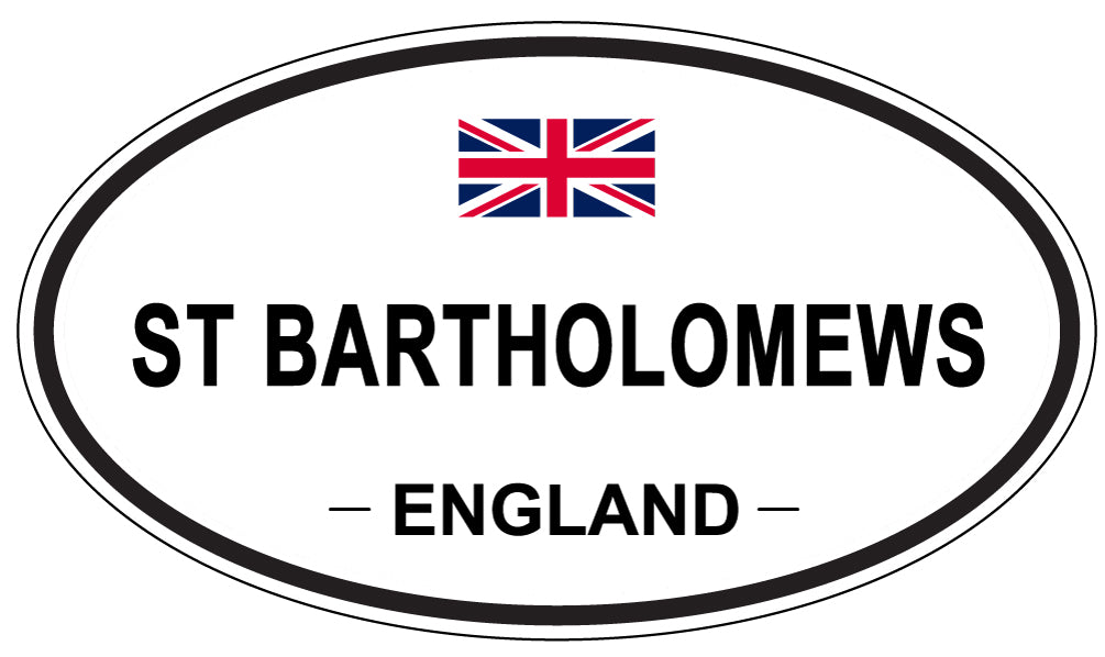 ST BARTHOLOMEWS, ENGLAND - Oval Sticker