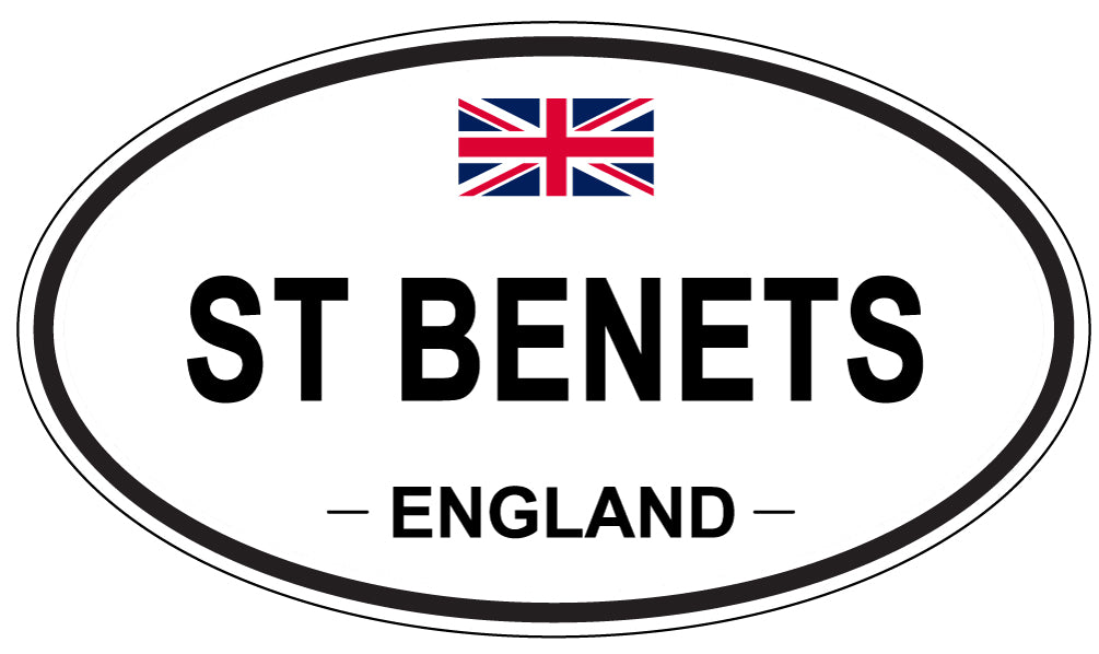 ST BENETS, ENGLAND - Oval Sticker