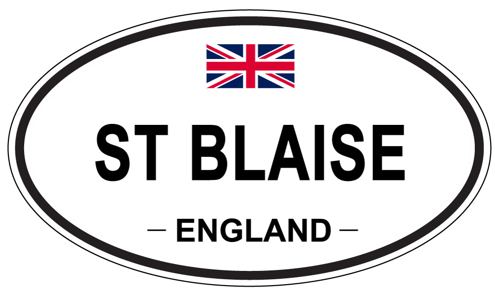 ST BLAISE, ENGLAND - Oval Sticker
