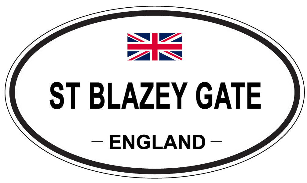 ST BLAZEY GATE, ENGLAND - Oval Sticker