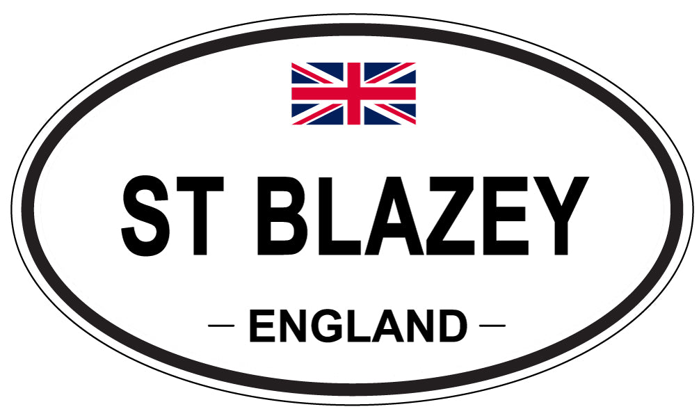 ST BLAZEY, ENGLAND - Oval Sticker