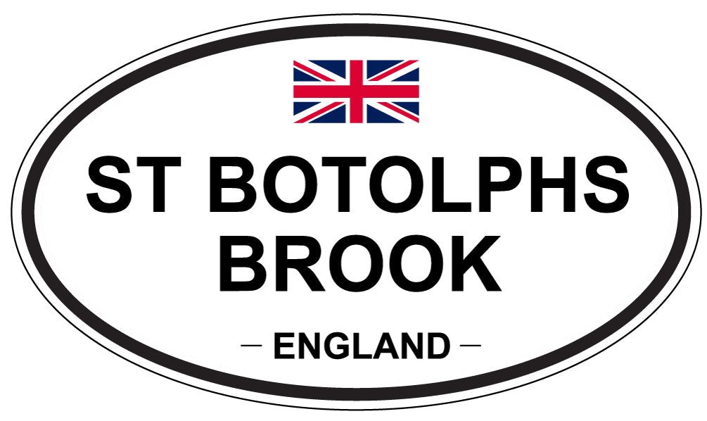 ST BOTOLPHS BROOK, ENGLAND - Oval Sticker