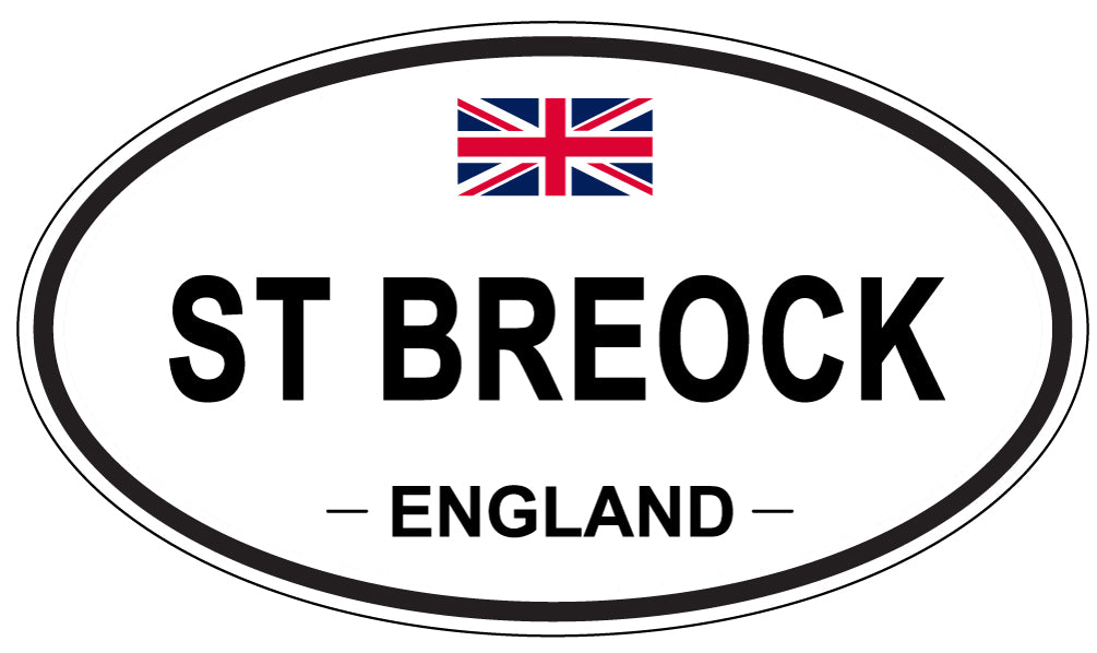 ST BREOCK, ENGLAND - Oval Sticker