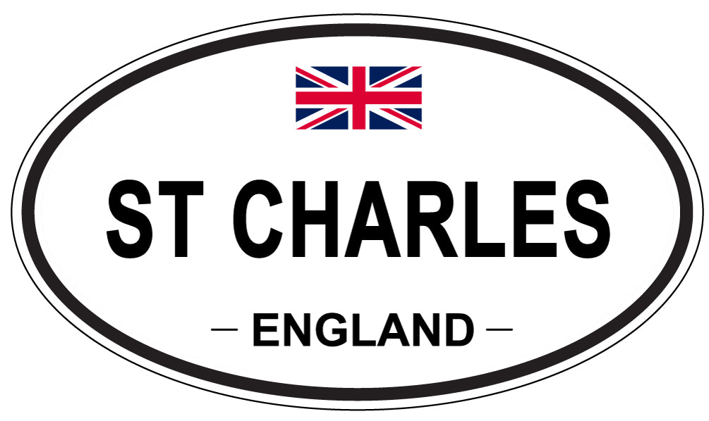 ST CHARLES, ENGLAND - Oval Sticker