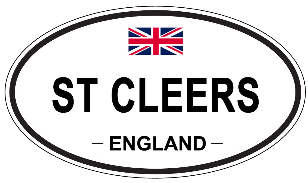 ST CLEERS, ENGLAND - Oval Sticker