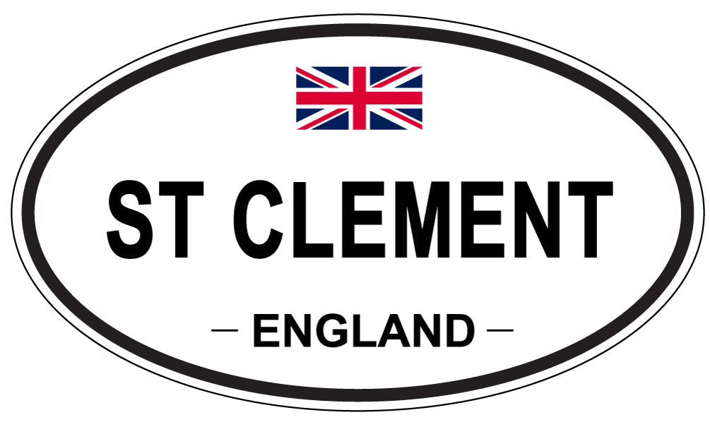 ST CLEMENT, ENGLAND - Oval Sticker