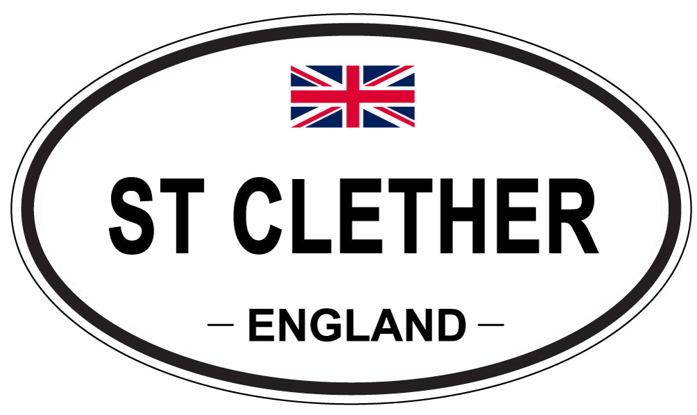 ST CLETHER, ENGLAND - Oval Sticker