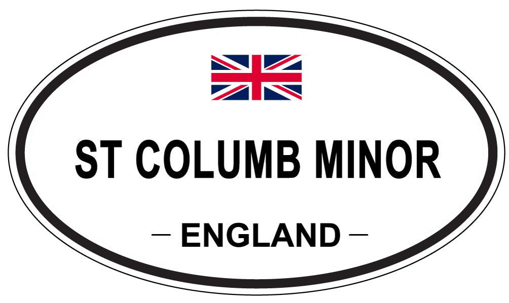 ST COLUMB MINOR, ENGLAND - Oval Sticker