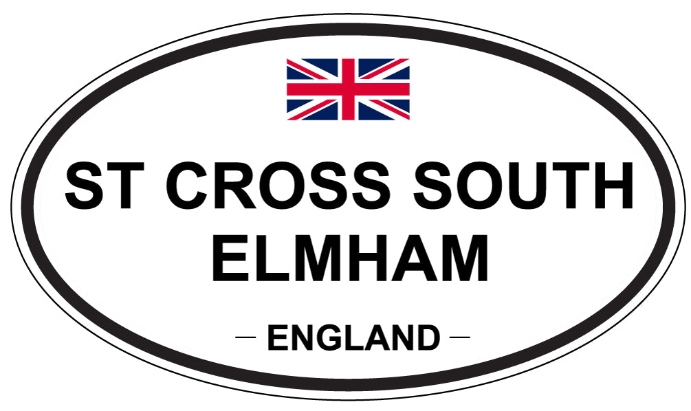 ST CROSS SOUTH ELMHAM, ENGLAND - Oval Sticker