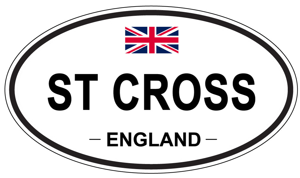 ST CROSS, ENGLAND - Oval Sticker