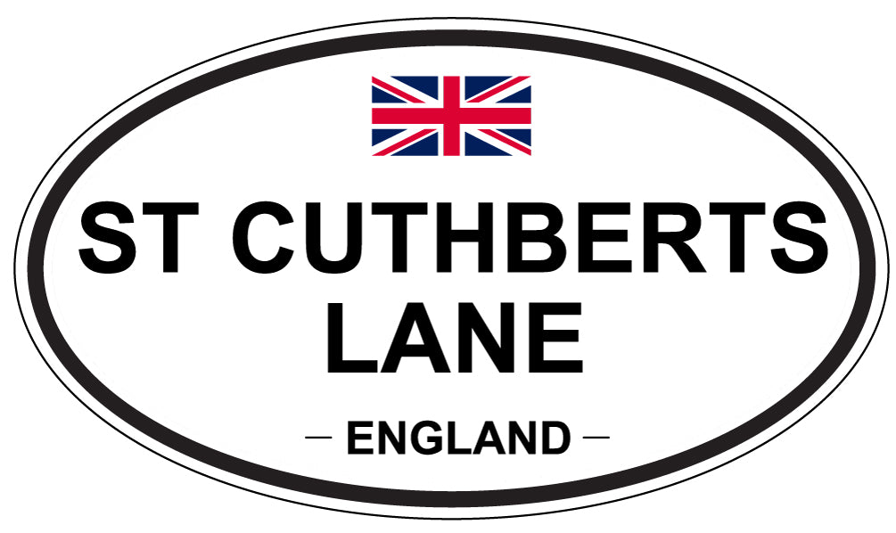 ST CUTHBERTS LANE, ENGLAND - Oval Sticker