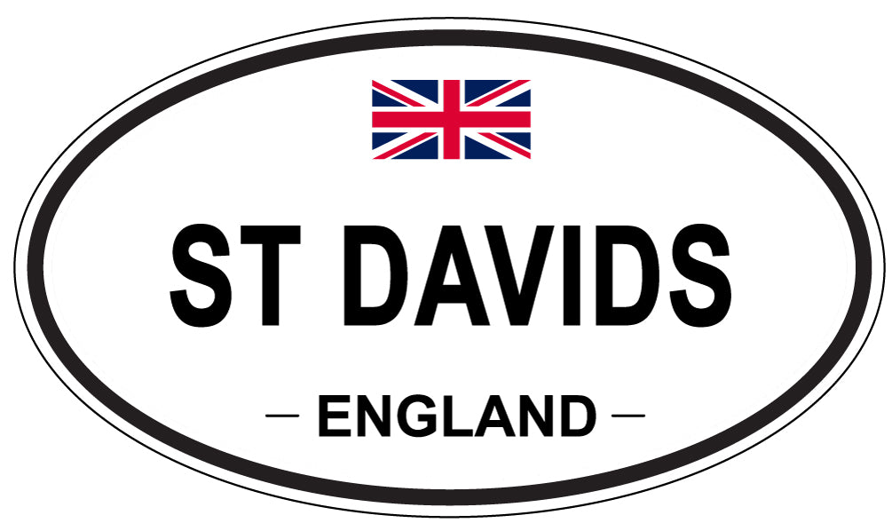 ST DAVIDS, ENGLAND - Oval Sticker
