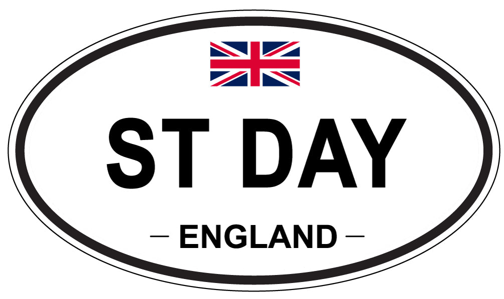 ST DAY, ENGLAND - Oval Sticker