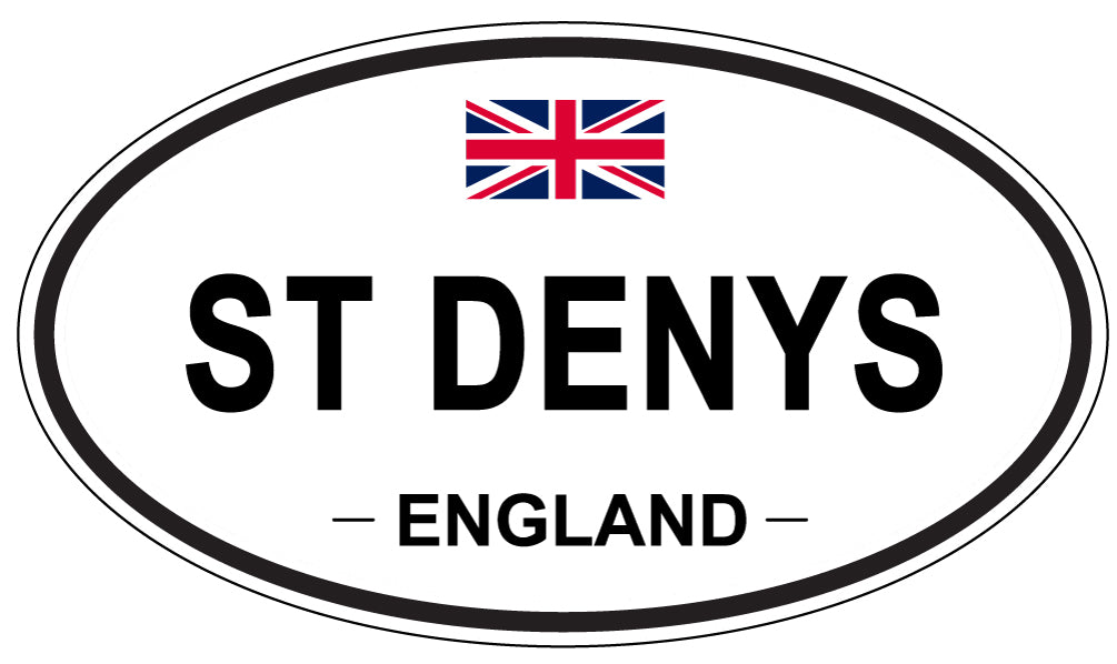 ST DENYS, ENGLAND - Oval Sticker