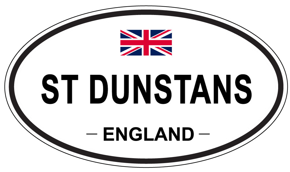 ST DUNSTANS, ENGLAND - Oval Sticker