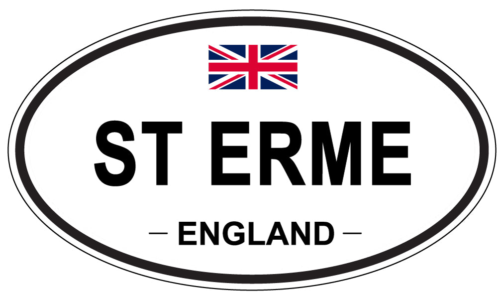 ST ERME, ENGLAND - Oval Sticker