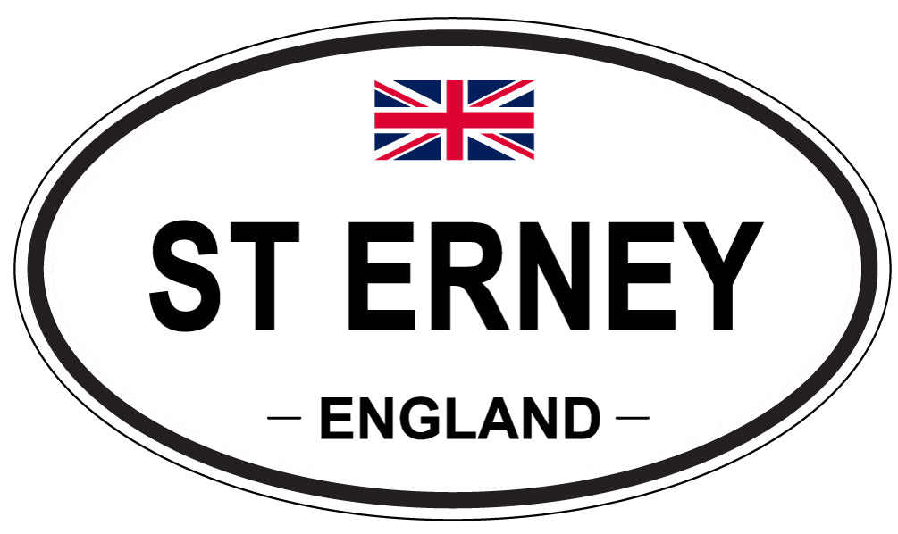 ST ERNEY, ENGLAND - Oval Sticker