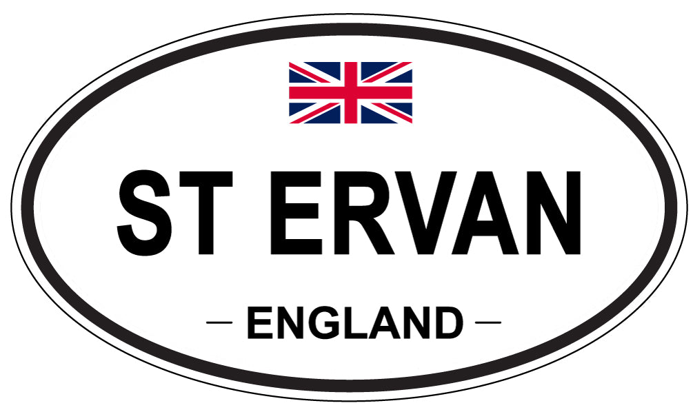 ST ERVAN, ENGLAND - Oval Sticker