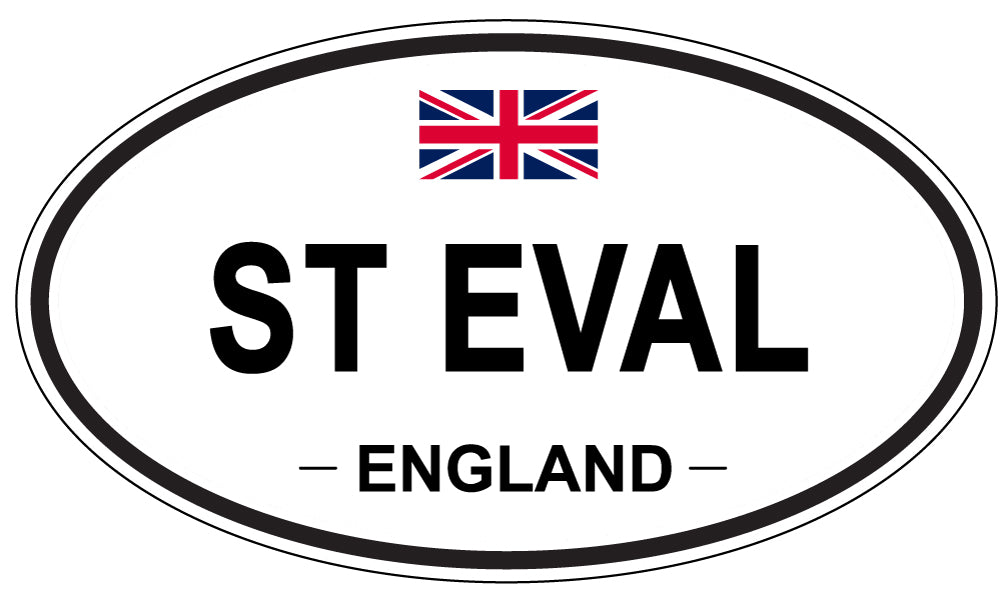 ST EVAL, ENGLAND - Oval Sticker