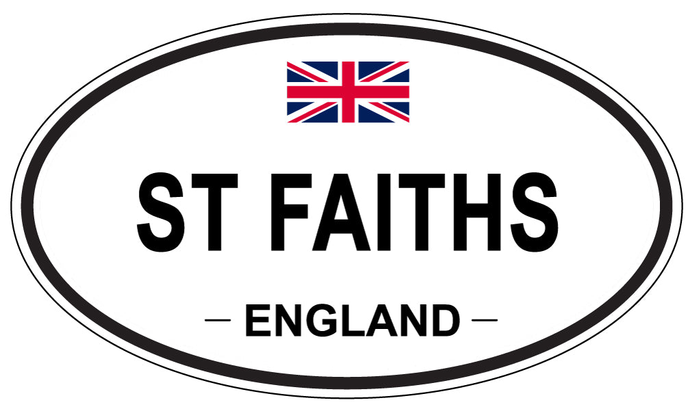 ST FAITHS, ENGLAND - Oval Sticker