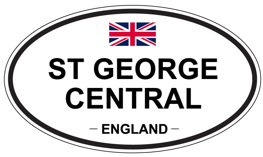 ST GEORGE CENTRAL, ENGLAND - Oval Sticker