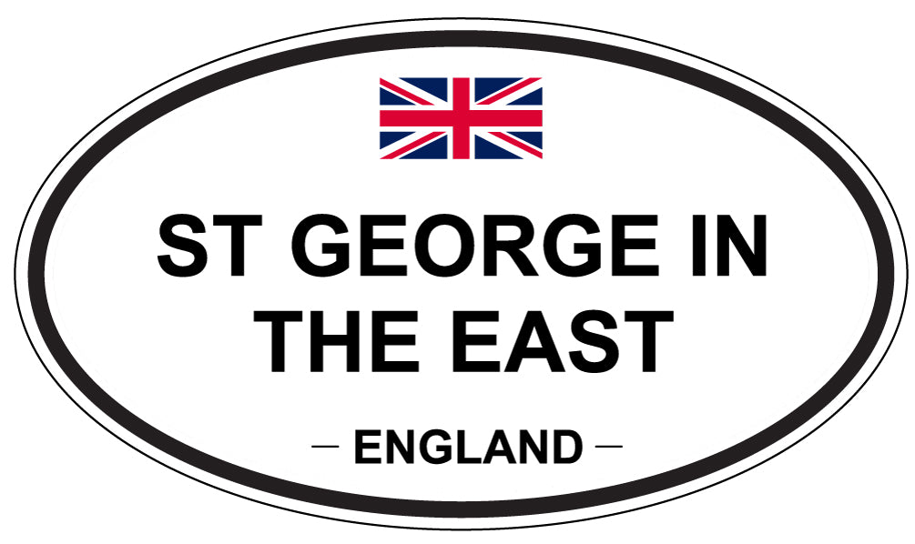 ST GEORGE IN THE EAST, ENGLAND - Oval Sticker