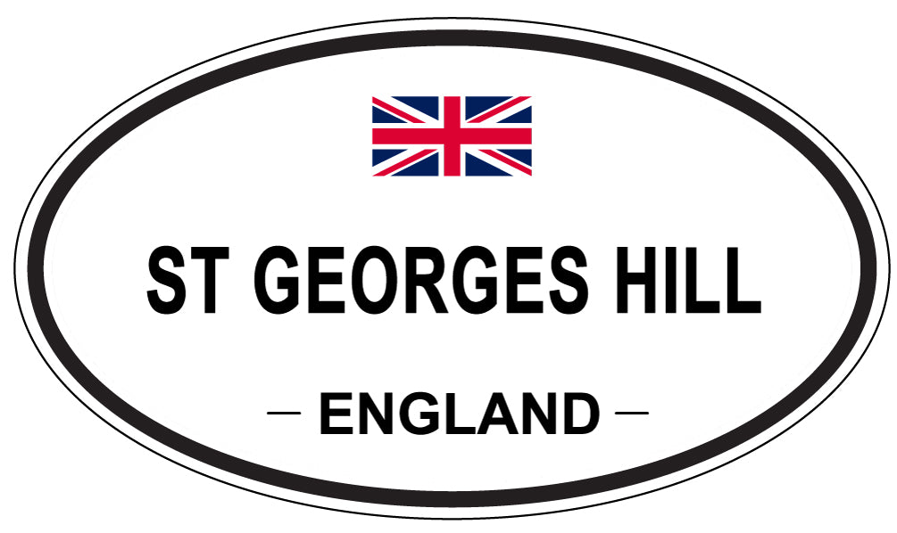 ST GEORGES HILL, ENGLAND - Oval Sticker